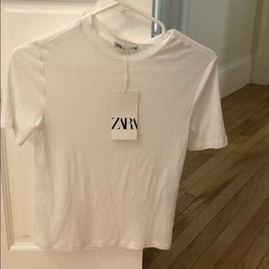 Zara plain white t shirt